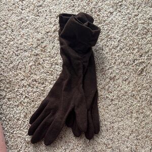 Wool deep brown gloves